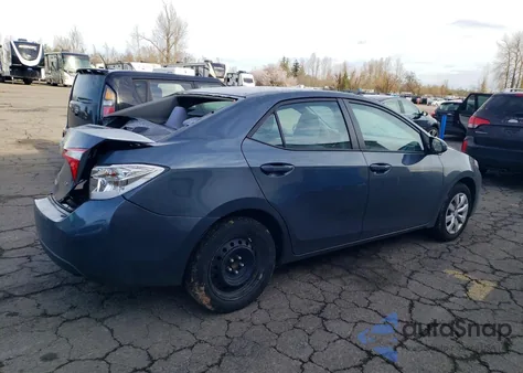 2016 Toyota Corolla Le из США, поврежденный, VIN 2T1BURHE8GC618247